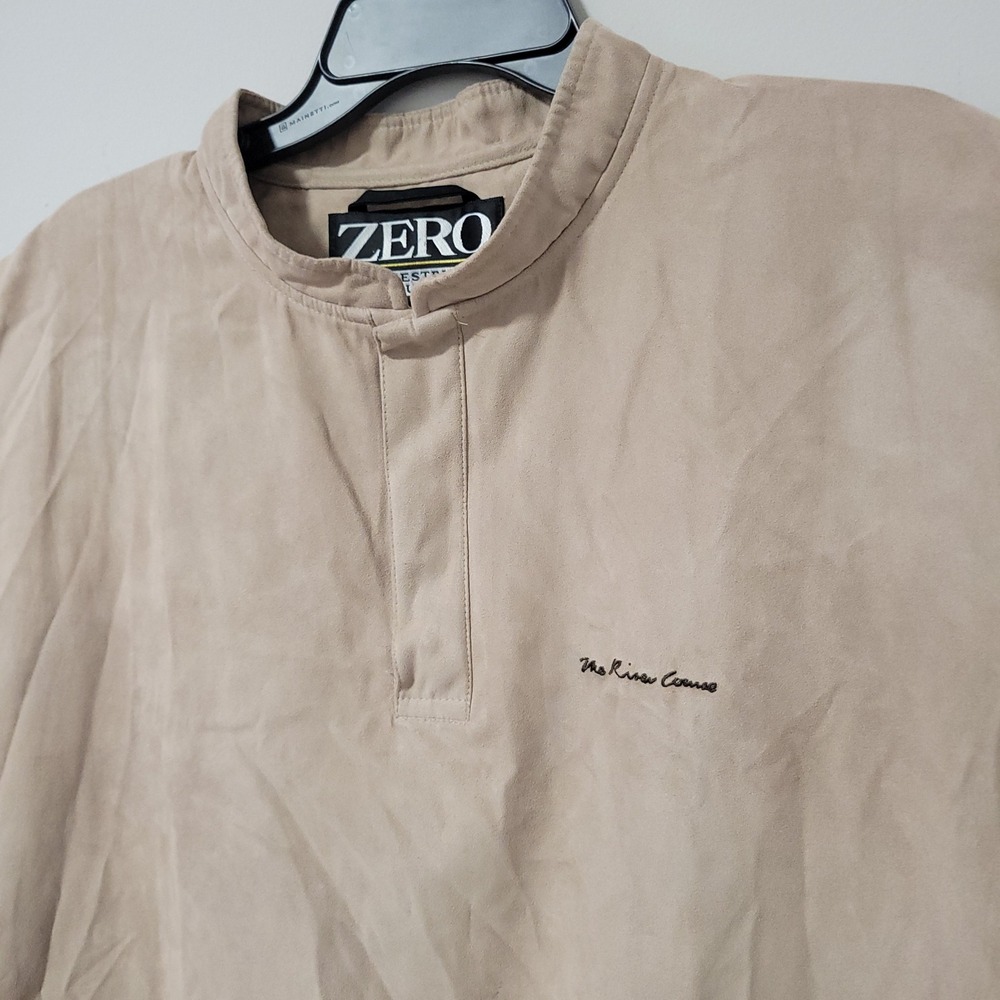 Vintage Zero Restriction Golf Wind Vest Mens XL Tan River Course Made USA
